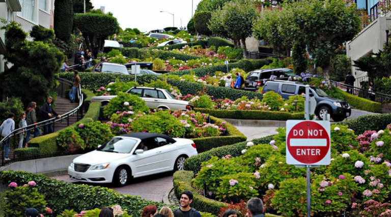 Самая извилистая улица в мире: Lombard Street