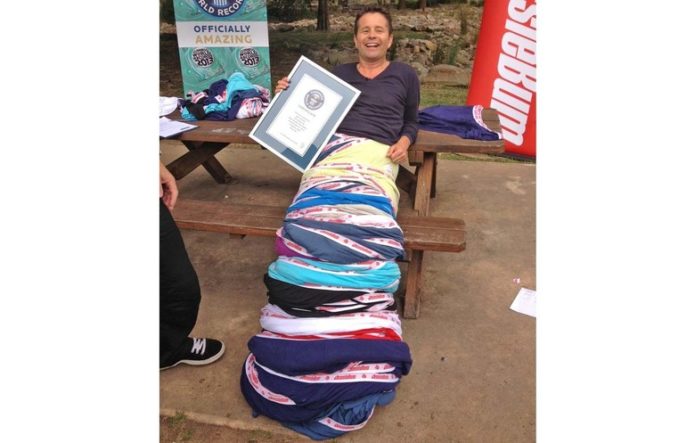 Самое большое количество трусов на одном человеке